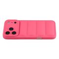 iPhone 17 Pro Max Pufferjakke Stødfast TPU-cover - Hot Pink
