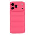 iPhone 17 Pro Max Pufferjakke Stødfast TPU-cover - Hot Pink