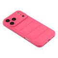 iPhone 17 Pro Max Pufferjakke Stødfast TPU-cover - Hot Pink