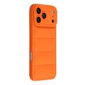 iPhone 17 Pro Max Pufferjakke Stødfast TPU-cover - Orange