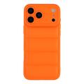 iPhone 17 Pro Max Pufferjakke Stødfast TPU-cover - Orange