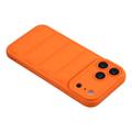 iPhone 17 Pro Max Pufferjakke Stødfast TPU-cover - Orange