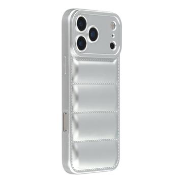 iPhone 17 Pro Max Pufferjakke Stødfast TPU-cover - Sølv