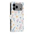 iPhone 17 Pro Max Rhombisk Blomsterpung - farverige blomster