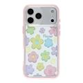 iPhone 17 Pro Max Stødsikkert Farverigt Blomster TPU-cover - lyserød