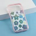 iPhone 17 Pro Max Stødsikkert Farverigt Blomster TPU-cover - lyserød
