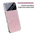 iPhone 17 Pro Max Mousserende Glitter Hybrid Cover - Pink