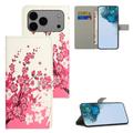 iPhone 17 Pro Max Style Series Pung Taske - Pink Blomster