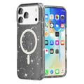 iPhone 17 Pro Max Stylish Glitter Series Hybrid Cover - MagSafe kompatibel - Sort