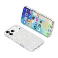 iPhone 17 Pro Max Stylish Glitter Series Hybrid Cover - MagSafe kompatibel - Hvid