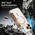 iPhone 17 Pro Max Stilfuldt magnetisk flip-etui med RFID-kortpladser - brun