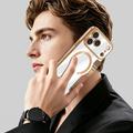 iPhone 17 Pro Max Stilfuldt magnetisk flip-etui med RFID-kortpladser - brun
