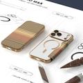 iPhone 17 Pro Max Stilfuldt magnetisk flip-etui med RFID-kortpladser - brun