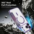 iPhone 17 Pro Max Stilfuldt magnetisk flip-etui med RFID-kortpladser - lilla