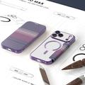 iPhone 17 Pro Max Stilfuldt magnetisk flip-etui med RFID-kortpladser - lilla