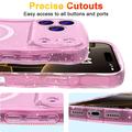 iPhone 17 Pro Max Wave-Edge Laser Glitter MagSafe Cover - Gennemsigtig pink