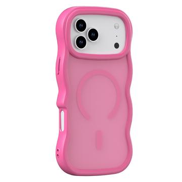 iPhone 17 Pro Max Bølgekant magnetisk hybrid cover - hot pink