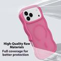 iPhone 17 Pro Max Bølgekant magnetisk hybrid cover - hot pink