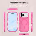 iPhone 17 Pro Max Bølgekant magnetisk hybrid cover - hot pink
