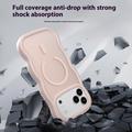 iPhone 17 Pro Max Bølgekant magnetisk hybrid cover - pink