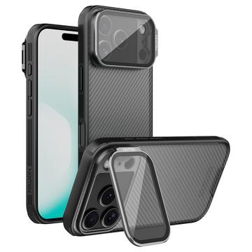 iPhone 17 Pro Nillkin CamShield Prop Hybrid Cover - Gennemsigtig sort