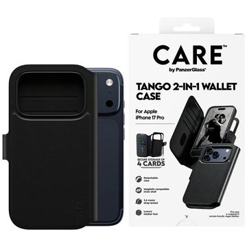 iPhone 17 Pro PanzerGlass Care Tango 2-i-1 pungetui - MagSafe-kompatibel - Sort
