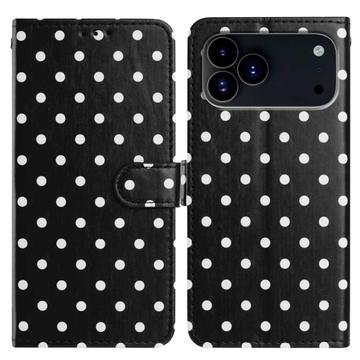 iPhone 17 Pro Pung Etui med Prikket Mønster - Sort