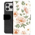 iPhone 17 Pro Premium Flip Cover med Pung - Floral