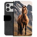 iPhone 17 Pro Premium Flip Cover med Pung - Hest