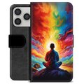 iPhone 17 Pro Premium Flip Cover med Pung - Meditation