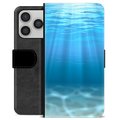 iPhone 17 Pro Premium Flip Cover med Pung - Hav