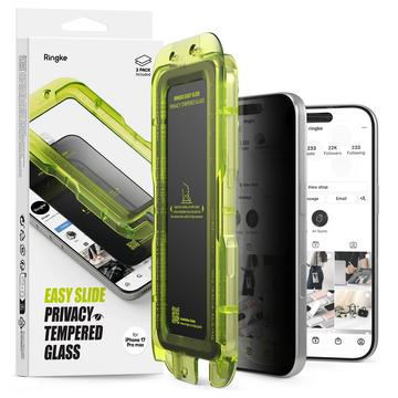 iPhone 17 Pro Ringke Easy Slide Privacy Skærmbeskyttelse Hærdet Glas - 2 stk.