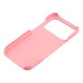 iPhone 17 Pro Gummibelagt Plastik Cover - Pink