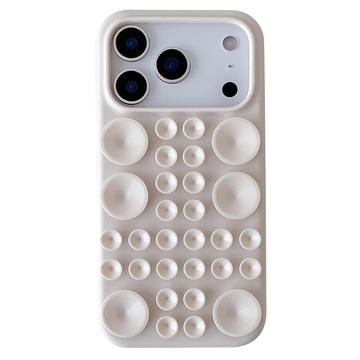 iPhone 17 Pro Silikone cover med sugekop - antik hvid