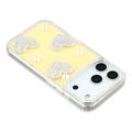 iPhone 17 Pro Funklende Kærlighed og Perle Hybrid Cover - Gul