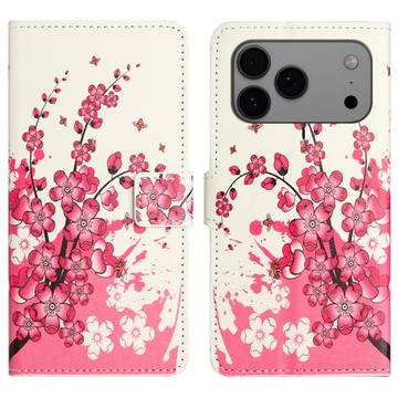 iPhone 17 Pro Style Series Pung Taske - Pink Blomster