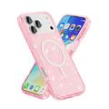 iPhone 17 Pro Stylish Glitter Series Hybrid Cover - MagSafe kompatibel - Pink