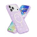 iPhone 17 Pro Stylish Glitter Series Hybrid Cover - MagSafe kompatibel - Lilla