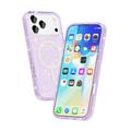 iPhone 17 Pro Stylish Glitter Series Hybrid Cover - MagSafe kompatibel - Lilla