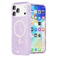 iPhone 17 Pro Stylish Glitter Series Hybrid Cover - MagSafe kompatibel - Lilla