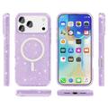 iPhone 17 Pro Stylish Glitter Series Hybrid Cover - MagSafe kompatibel - Lilla