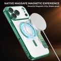 iPhone 17 Pro Stilfuldt magnetisk flip-etui med RFID-kortpladser - sortgrøn