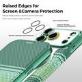 iPhone 17 Pro Stilfuldt magnetisk flip-etui med RFID-kortpladser - sortgrøn