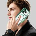 iPhone 17 Pro Stilfuldt magnetisk flip-etui med RFID-kortpladser - sortgrøn