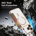 iPhone 17 Pro Stilfuldt magnetisk flip-etui med RFID-kortpladser - brun