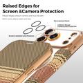 iPhone 17 Pro Stilfuldt magnetisk flip-etui med RFID-kortpladser - brun
