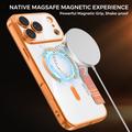 iPhone 17 Pro Stilfuldt magnetisk flip-etui med RFID-kortpladser - orange