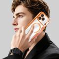 iPhone 17 Pro Stilfuldt magnetisk flip-etui med RFID-kortpladser - orange