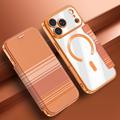 iPhone 17 Pro Stilfuldt magnetisk flip-etui med RFID-kortpladser - orange