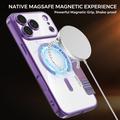 iPhone 17 Pro Stilfuldt magnetisk flip-etui med RFID-kortpladser - lilla